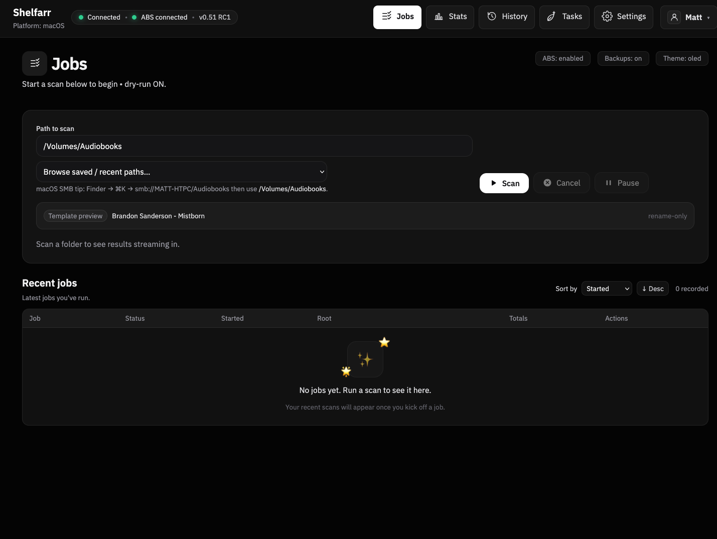 Scan preview showing proposed renames